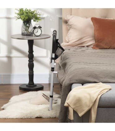 Adjustable Bed Assist Rail Grab Bar for Senior and Disabled White