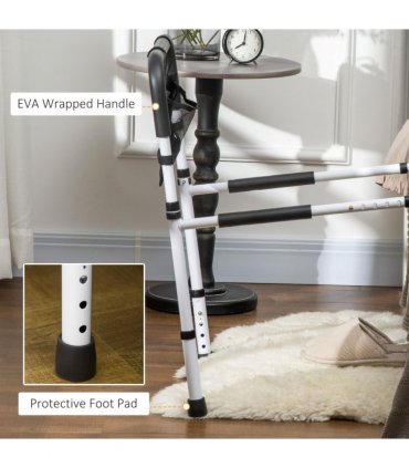 Adjustable Bed Assist Rail Grab Bar for Senior and Disabled White
