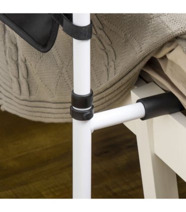 Adjustable Bed Assist Rail Grab Bar for Senior and Disabled White