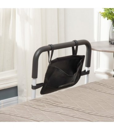 Adjustable Bed Assist Rail Grab Bar for Senior and Disabled White