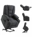 Riser and Recliner Chair Charcoal Grey 85W  x 103H cm Lift Chair for Elderly
