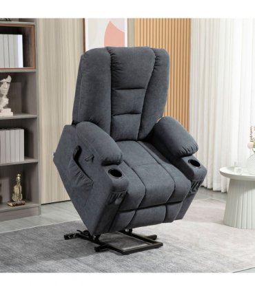 Riser and Recliner Chair Charcoal Grey 85W  x 103H cm Lift Chair for Elderly