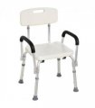 Light Weight Aluminum Shower Bench Portable Lift Chair Back & Armrest HOMCOM