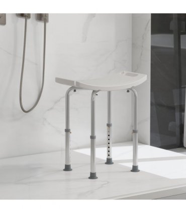 Mobility Shower and Bath Stool Bench Cream Aluminum 20x12x35 inches Lightweight