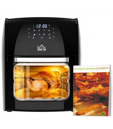 Air Fryer Oven 8 Preset Modes Rapid Air Circulation 1800W Black 12L