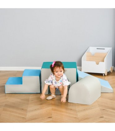 4-piece Soft Play Set Baby Foam Climber Block Toy Toddler 1-3 Years HOMCOM