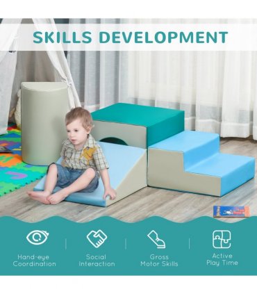 4-piece Soft Play Set Baby Foam Climber Block Toy Toddler 1-3 Years HOMCOM