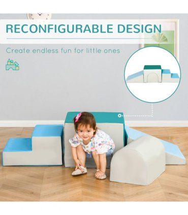 4-piece Soft Play Set Baby Foam Climber Block Toy Toddler 1-3 Years HOMCOM