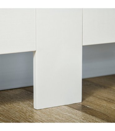 HOMCOM Radiator Cover Painted Slatted MDF Cabinet Lined Grill 172x19x81.5cm