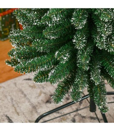 7.5FT Artificial Snow Dipped Christmas Tree Home Decoration Green HOMCOM