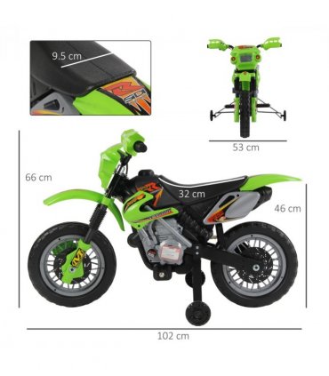 Electric Motorbike Motocross Style Ride On Bright Front Headlights Musical Sound