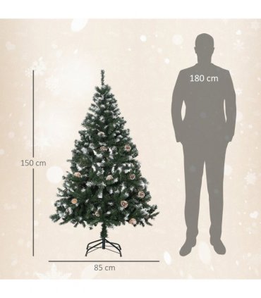 5FT Artificial Christmas Tree Xmas Indoor Decoration, Automatic Open HOMCOM
