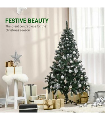 5FT Artificial Christmas Tree Xmas Indoor Decoration, Automatic Open HOMCOM