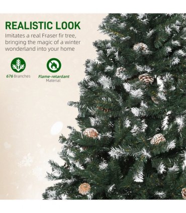 5FT Artificial Christmas Tree Xmas Indoor Decoration, Automatic Open HOMCOM