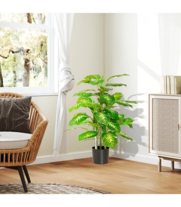 Artificial Evergreen Tree Fake Decorative Plant in Nursery Pot, 95cm