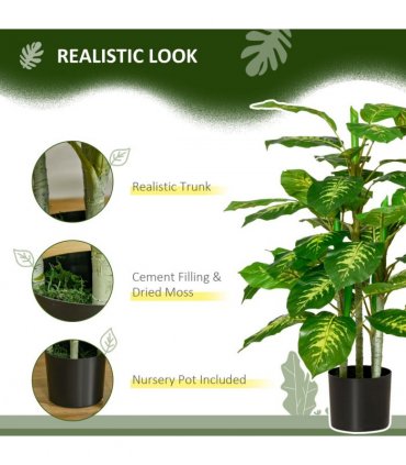 Artificial Evergreen Tree Fake Decorative Plant in Nursery Pot, 95cm