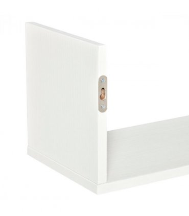 Set Wooden Floating Shelves Wall Mount CD DVD Display White 18H x 80L x 18Wcm