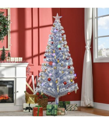 Artificial Fibre Optic Christmas Tree Seasonal Decoration w/ 26 LED HOMCOM