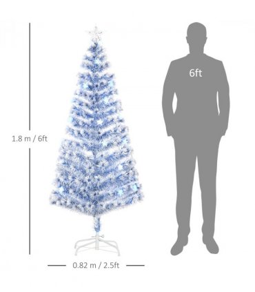 Artificial Fibre Optic Christmas Tree Seasonal Decoration w/ 26 LED HOMCOM