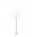 6ft Artificial White Birch Tree Light  96 Warm White Pre-Lit LED Light HOMCOM