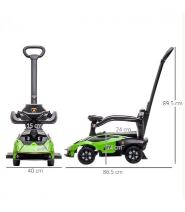 Ride-on Car PP Green 86.5L x 40W x 89.5H cm Lamborghini Push Along Car