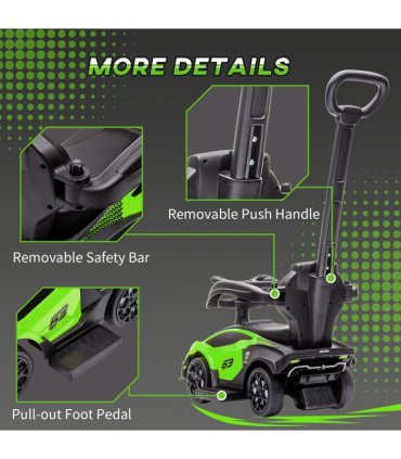 Ride-on Car PP Green 86.5L x 40W x 89.5H cm Lamborghini Push Along Car