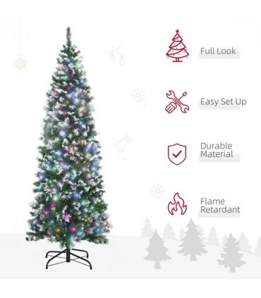6FTPrelit Artificial Xmas Tree Holiday D��cor w/ 300 Colourful LED Light