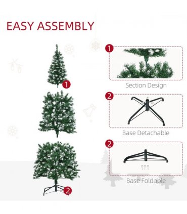 6FTPrelit Artificial Xmas Tree Holiday D��cor w/ 300 Colourful LED Light