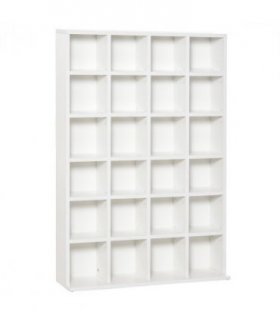 DVD CD Media Storage Cabinet Racks Wooden Shelf Video Bookcase Display