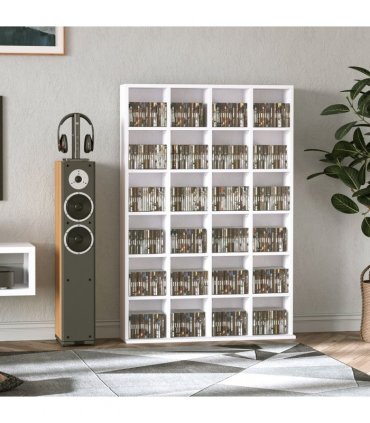 DVD CD Media Storage Cabinet Racks Wooden Shelf Video Bookcase Display