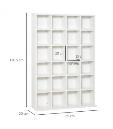 DVD CD Media Storage Cabinet Racks Wooden Shelf Video Bookcase Display