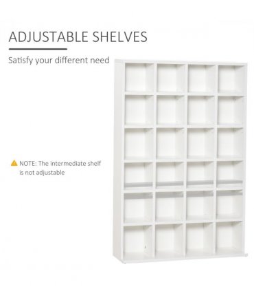 DVD CD Media Storage Cabinet Racks Wooden Shelf Video Bookcase Display