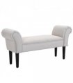 Elegant Flannelette Home End Bench Wood Legs Padding High Scrolled Ends