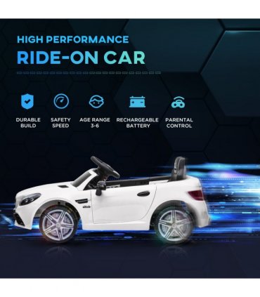 Benz 12V Kids Electric Ride On Car W/ Remote Control Music White