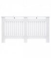 HOMCOM Radiator Cover Painted Slatted MDF Cabinet Lined Grill 152x19x81cm