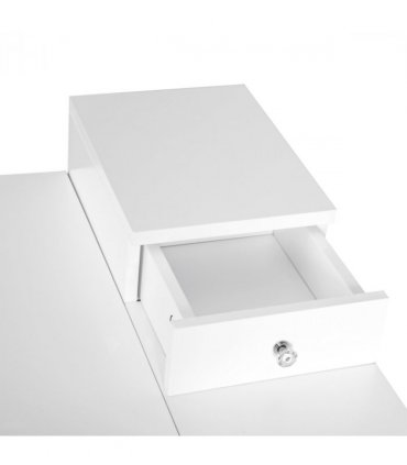 Dressing Table Desk Flip-up Mirror 2 Drawers Bedroom Makeup White HOMCOM
