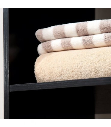 Rolling Open Wardrobe Hanging Rail Storage Shelves for Clothes, Black
