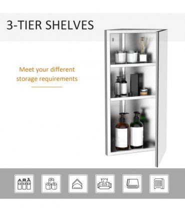 Homcom stainless steel floating corner cabinet