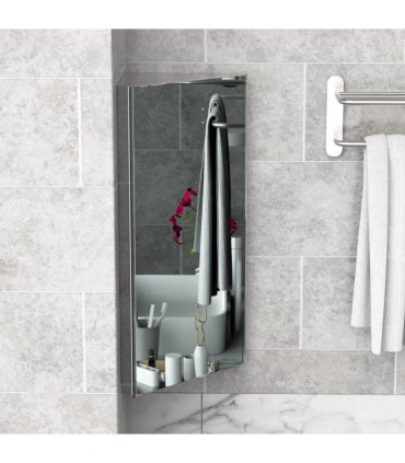 Homcom stainless steel floating corner cabinet