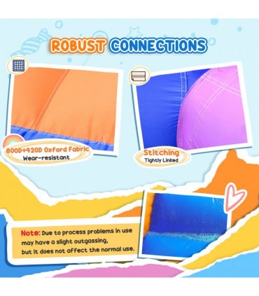 Kids Bouncy Castle with Pool Outdoor Trampoline W/ Net Blower 3-8 Yrs