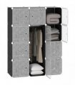DIY Wardrobe Portable Interlocking Plastic Modular Closet Cube