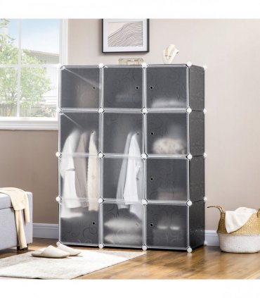 DIY Wardrobe Portable Interlocking Plastic Modular Closet Cube