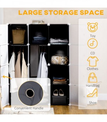 DIY Wardrobe Portable Interlocking Plastic Modular Closet Cube
