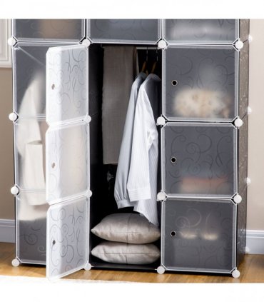 DIY Wardrobe Portable Interlocking Plastic Modular Closet Cube