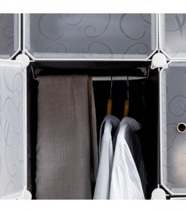 DIY Wardrobe Portable Interlocking Plastic Modular Closet Cube