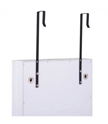 Hanging Mirrored Jewel Storage Cabinet Organiser Lockable w/6 LED White