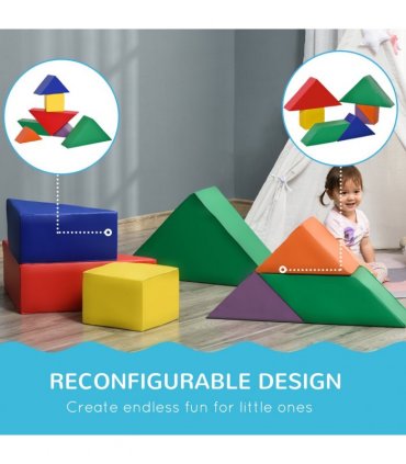 Foam Puzzle Block - 7 Pcs Kids Soft Foam Puzzle Play Blocks Set Learning Toda