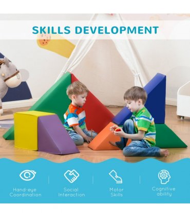 Foam Puzzle Block - 7 Pcs Kids Soft Foam Puzzle Play Blocks Set Learning Toda