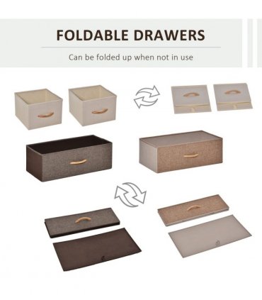Fabric Chest of Drawers Multi-colored 78.5H x 58W x 29Dcm Solid Metal Frame