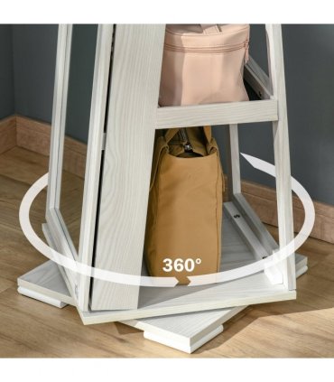Jewelry Cabinet Full Length Mirror 360??? Swivel Lockable Organizer